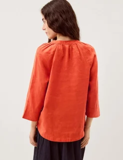 Pure Linen V-Neck Top