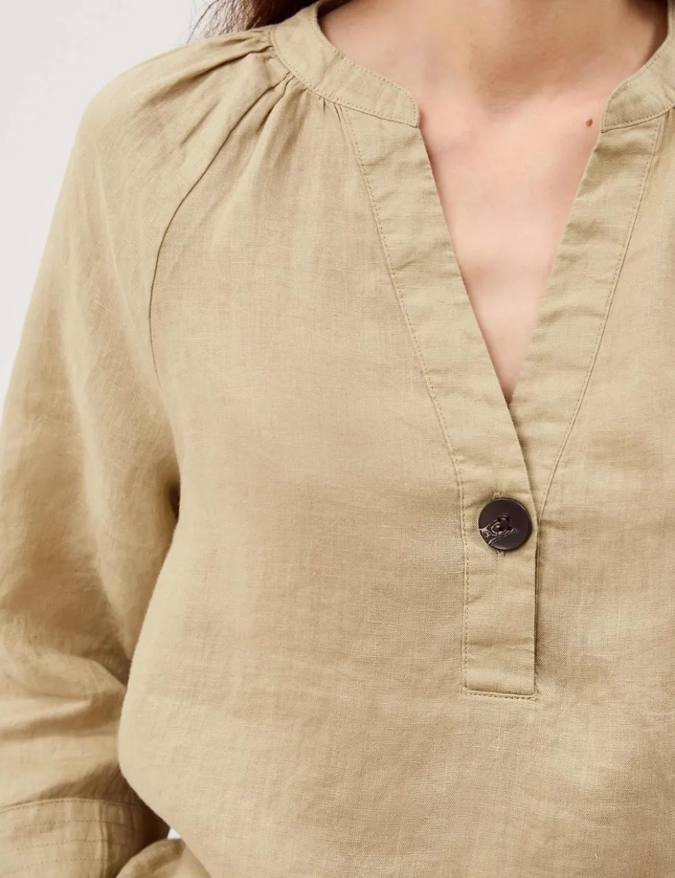 Pure Linen V-Neck Top