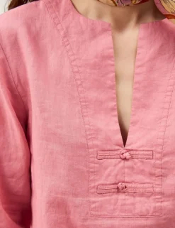 Pure Linen V-Neck Top