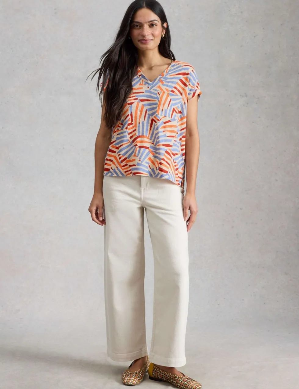 Pure Linen V-Neck T-Shirt