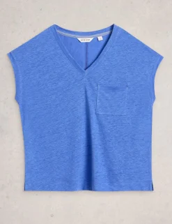 Pure Linen V-Neck T-Shirt