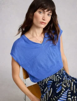 Pure Linen V-Neck T-Shirt