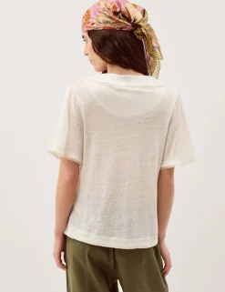 Pure Linen V-Neck T-Shirt