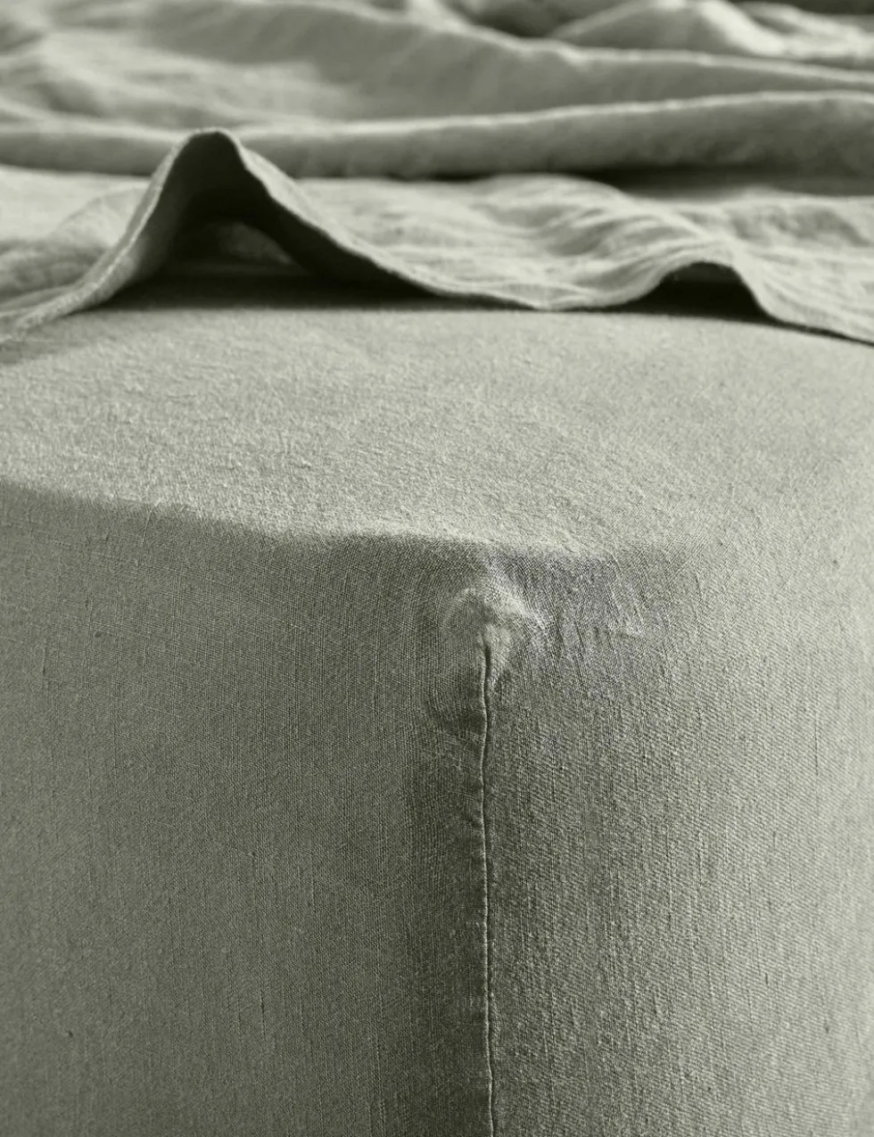 Pure Linen Washed Deep Fitted Sheet