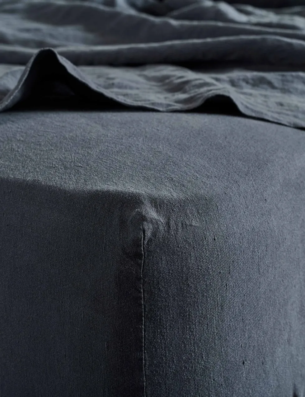Pure Linen Washed Fitted Sheet