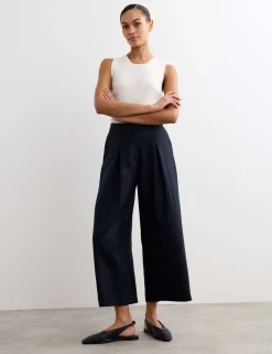 Pure Linen Wide Leg Culottes