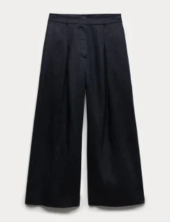 Pure Linen Wide Leg Culottes