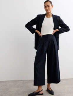Pure Linen Wide Leg Culottes