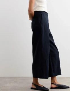 Pure Linen Wide Leg Culottes