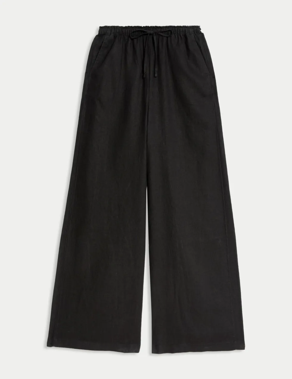 Pure Linen Wide Leg Palazzo Trousers