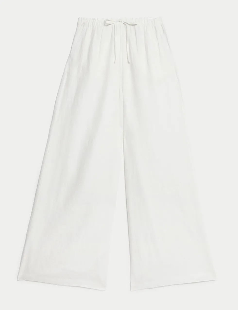 Pure Linen Wide Leg Palazzo Trousers