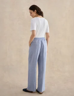 Pure Linen Wide Leg Trousers