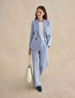 Pure Linen Wide Leg Trousers