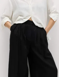 Pure Linen Wide Leg Trousers