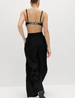 Pure Linen Wide Leg Trousers