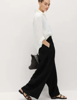 Pure Linen Wide Leg Trousers