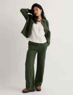 Pure Linen Wide Leg Trousers