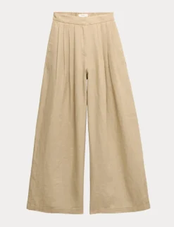 Pure Linen Wide Leg Trousers