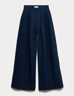 Pure Linen Wide Leg Trousers