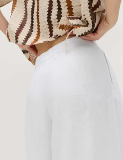 Pure Linen Wide Leg Trousers