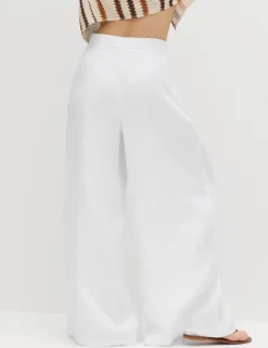 Pure Linen Wide Leg Trousers