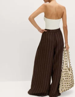Pure Linen Wide Leg Trousers