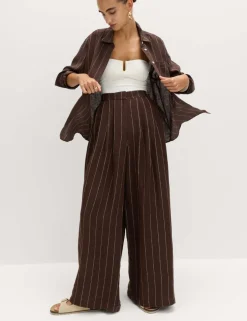 Pure Linen Wide Leg Trousers