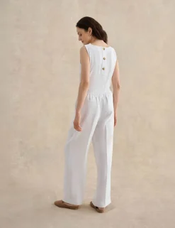 Pure Linen Wide Leg Trousers