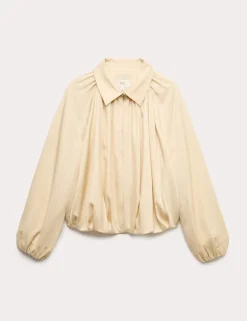 Pure Lycocell Pleated Bomber Jacket