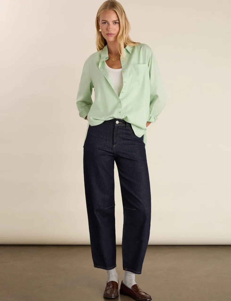 Pure Lyocell Collared Relaxed Shirt