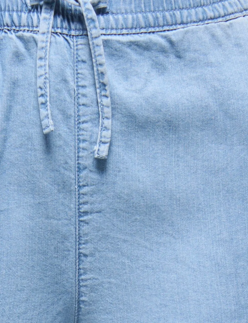 Pure Lyocell Denim Drawstring Shorts (8-14 Yrs)