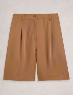Pure Lyocell Pleat Front Shorts