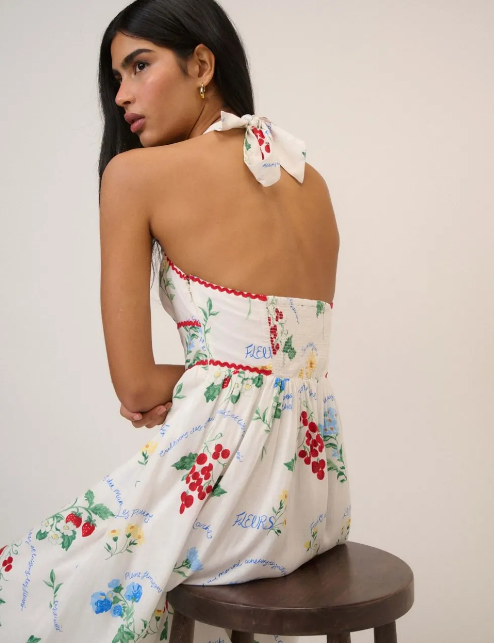 Pure Lyocell Printed Midi Skater Dress
