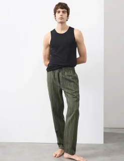 Pure Lyocell Slim Fit Striped Pyjama Bottoms