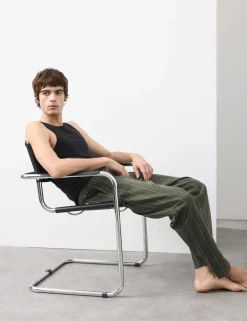 Pure Lyocell Slim Fit Striped Pyjama Bottoms