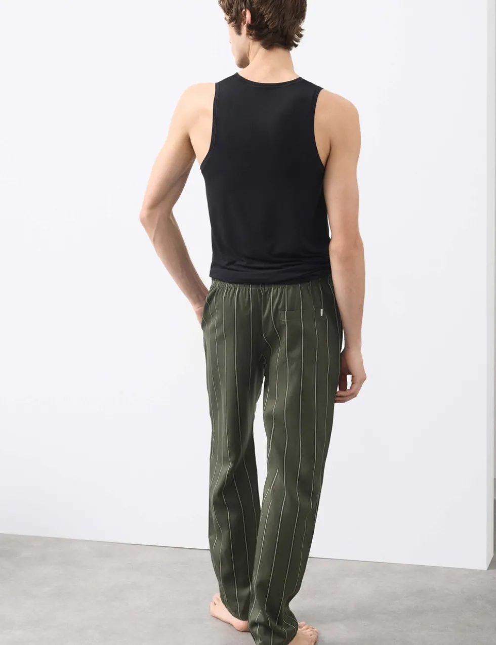 Pure Lyocell Slim Fit Striped Pyjama Bottoms