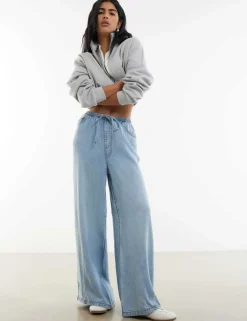 Pure Lyocell Wide Leg Jeans