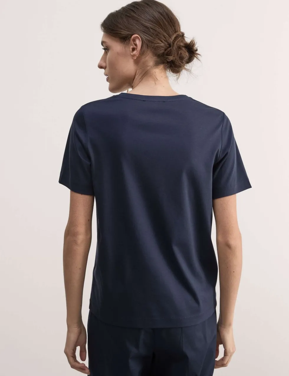 Pure Mercerised Cotton V-Neck T-Shirt