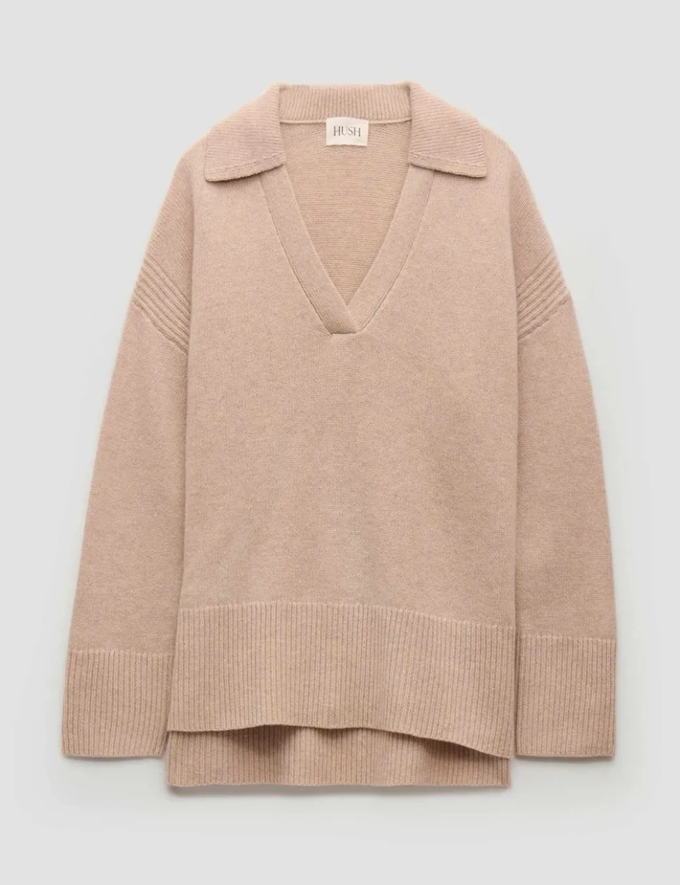 Pure Merino Wool Collared Relaxed Jumper