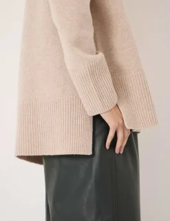 Pure Merino Wool Collared Relaxed Jumper