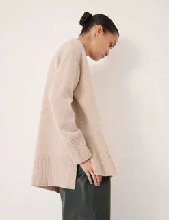 Pure Merino Wool Collared Relaxed Jumper