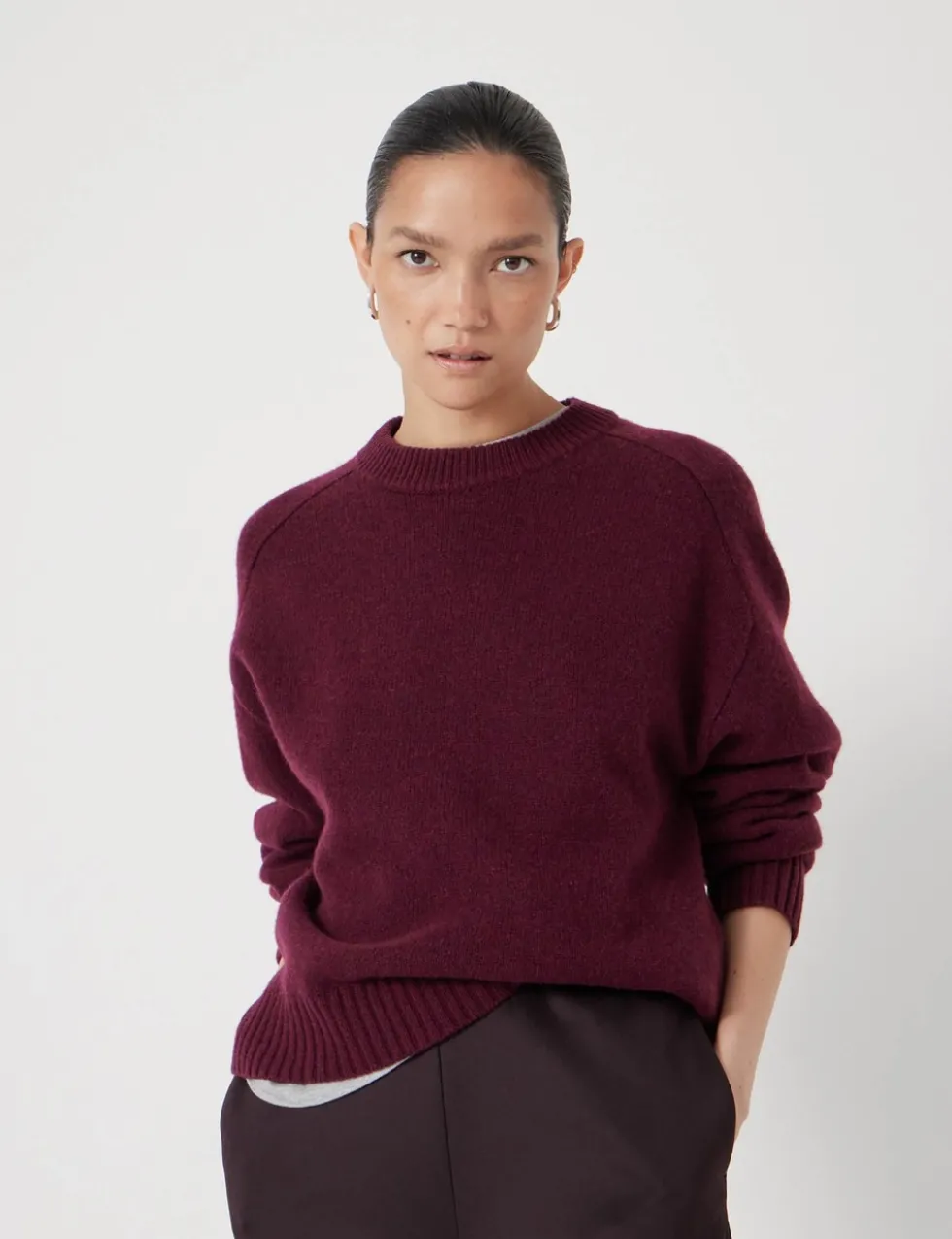 Pure Merino Wool Crew Neck Relaxed Jumper