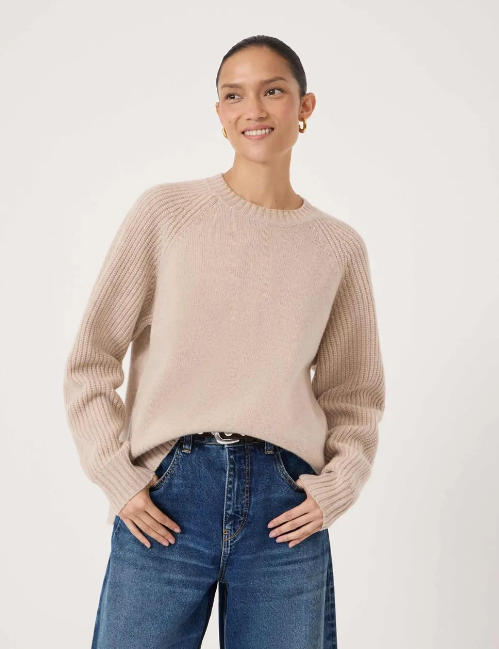 Pure Merino Wool Detachable Roll Neck Jumper