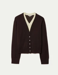 Pure Merino Wool Double Layer Cardigan