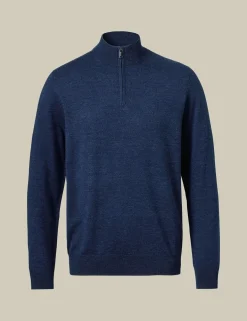 Pure Merino Wool Half Zip Jumper