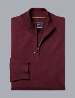 Pure Merino Wool Half Zip Jumper