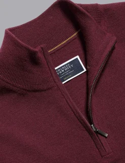 Pure Merino Wool Half Zip Jumper