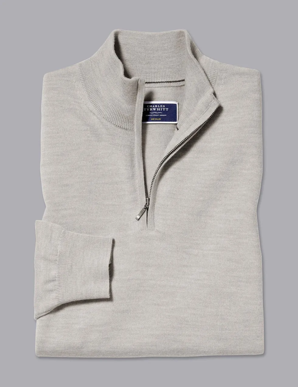 Pure Merino Wool Half Zip Jumper