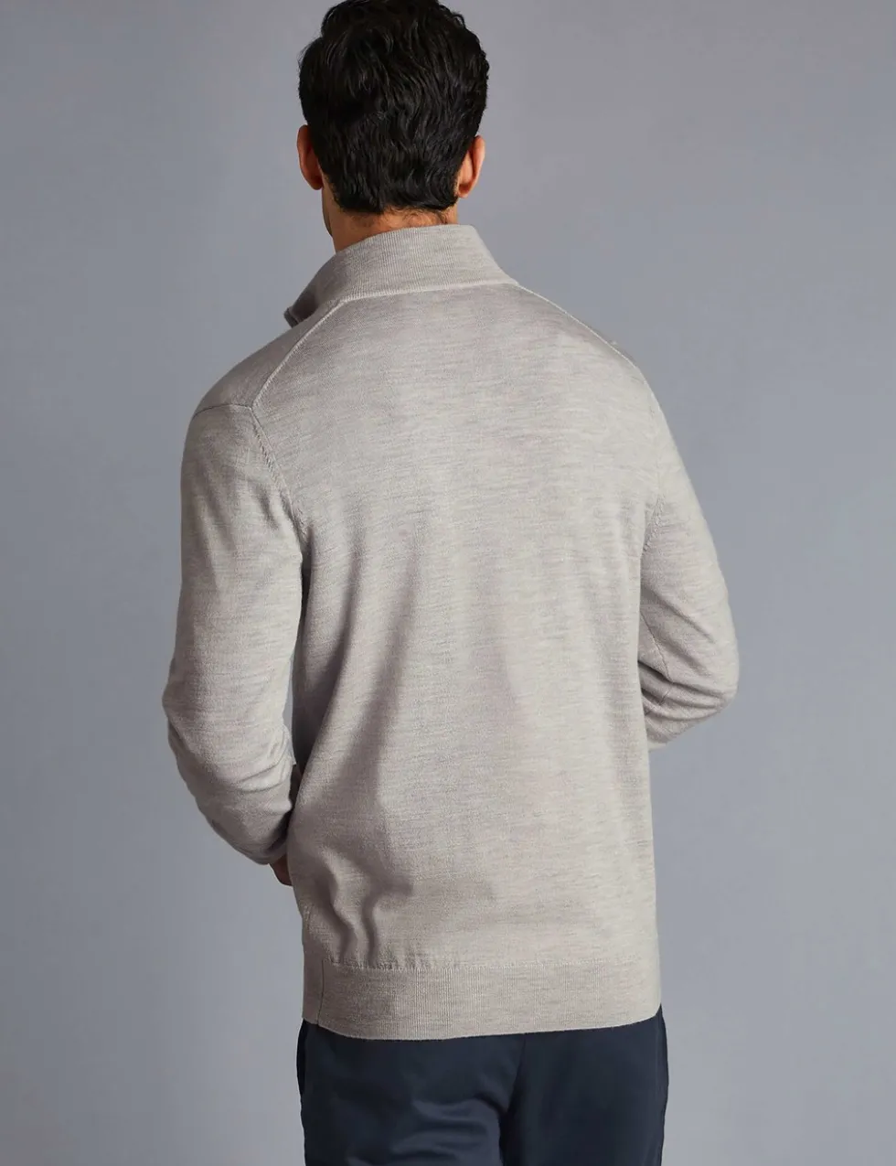 Pure Merino Wool Half Zip Jumper