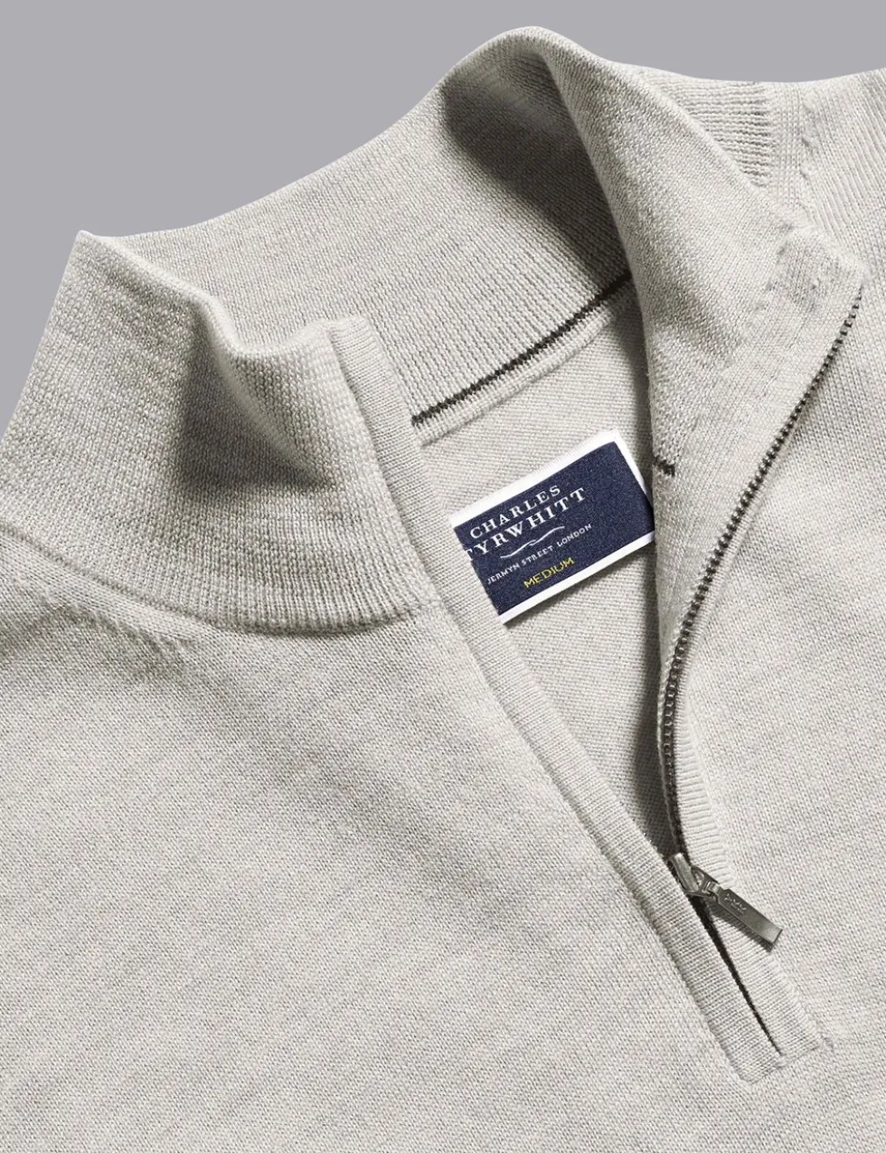 Pure Merino Wool Half Zip Jumper
